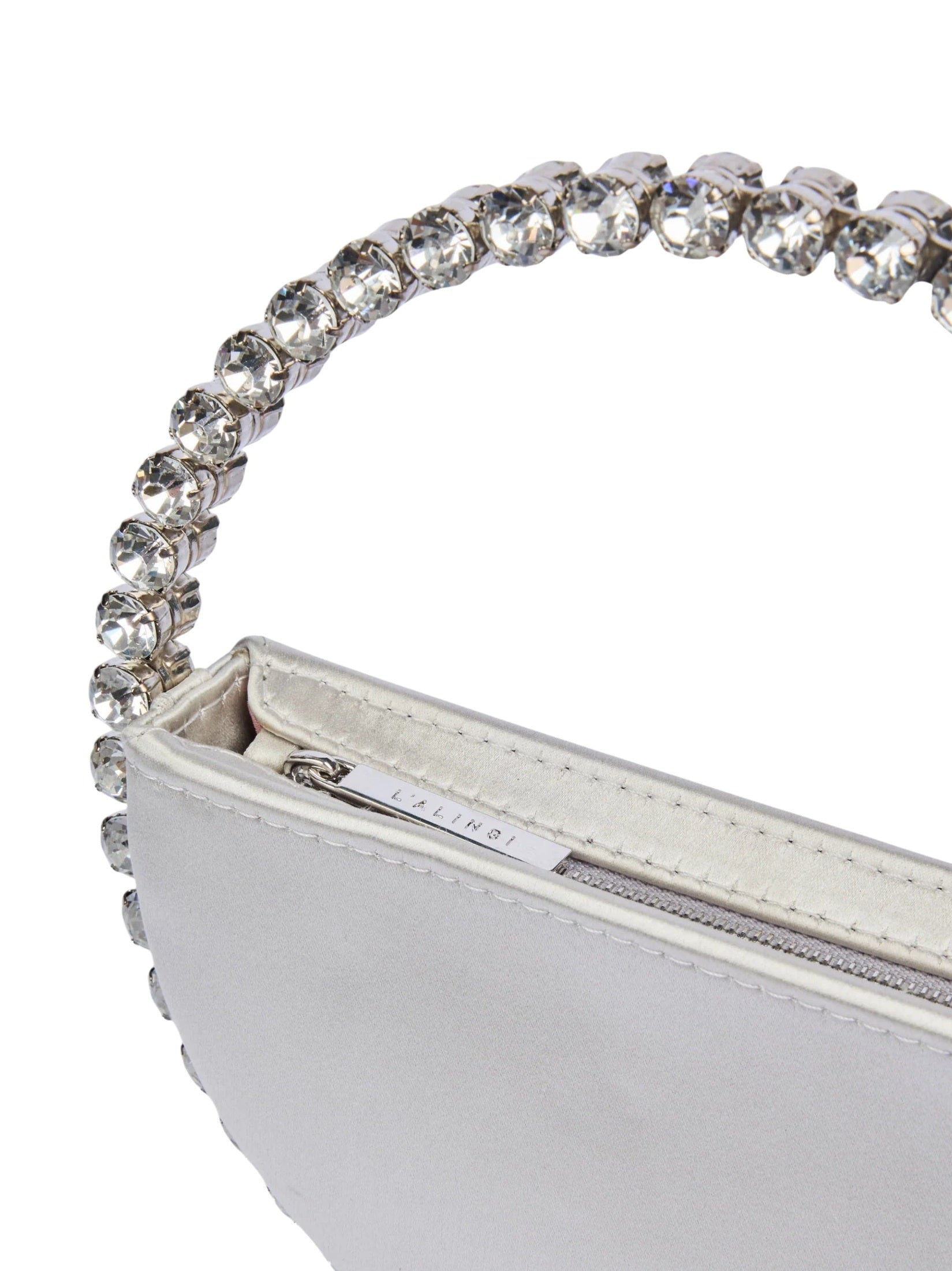 Eternity round stone-encrusted hotfix clutch