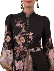 Luna button midi dress
