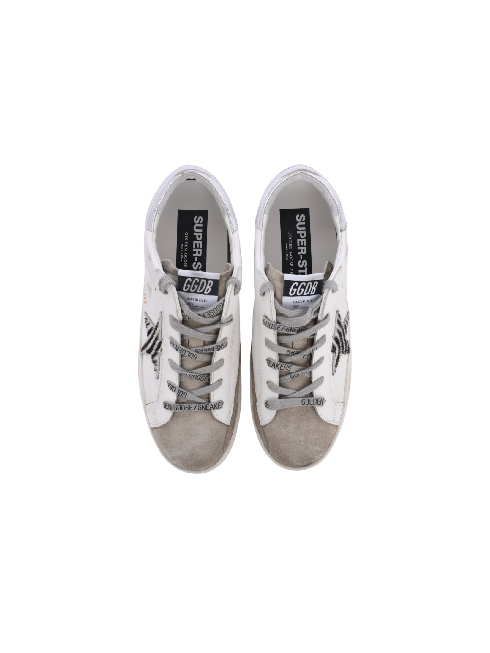 Super-star leather upper suede toe zebra horsy star laminated heel