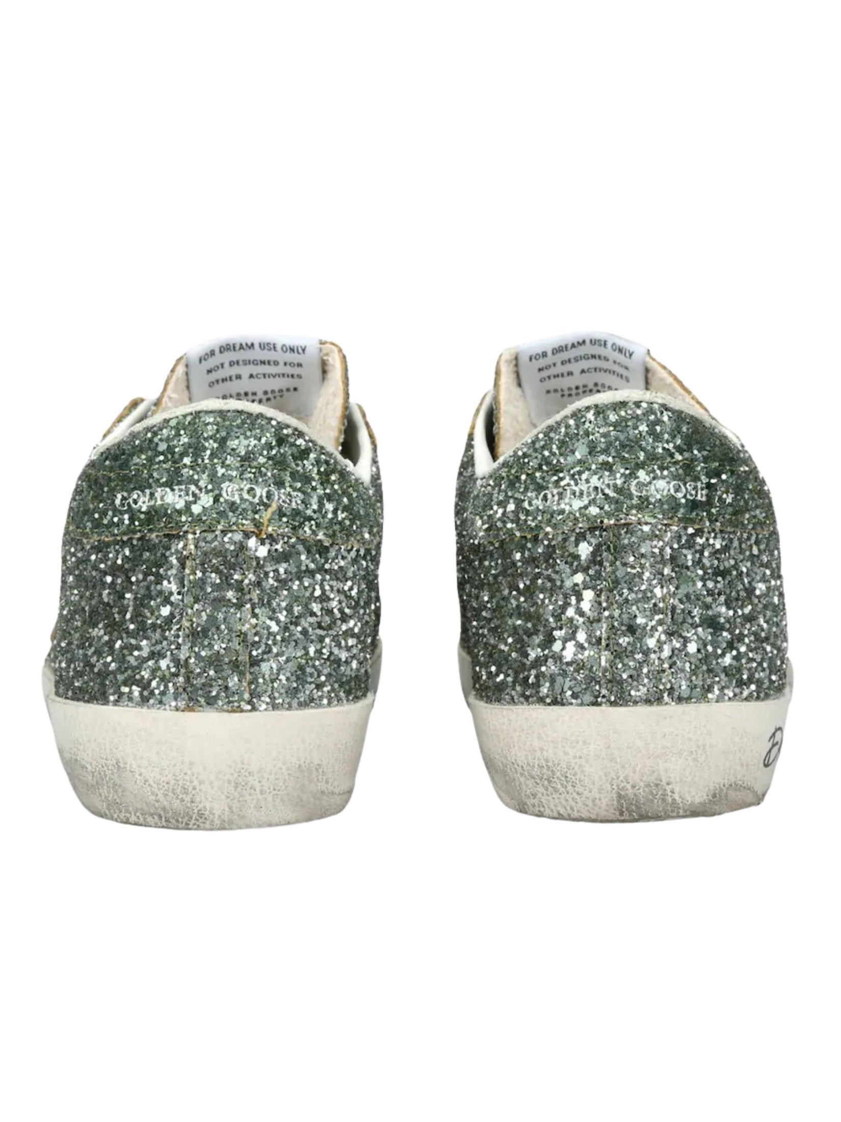 Super star glitter upper toe tongue and heel laminated star