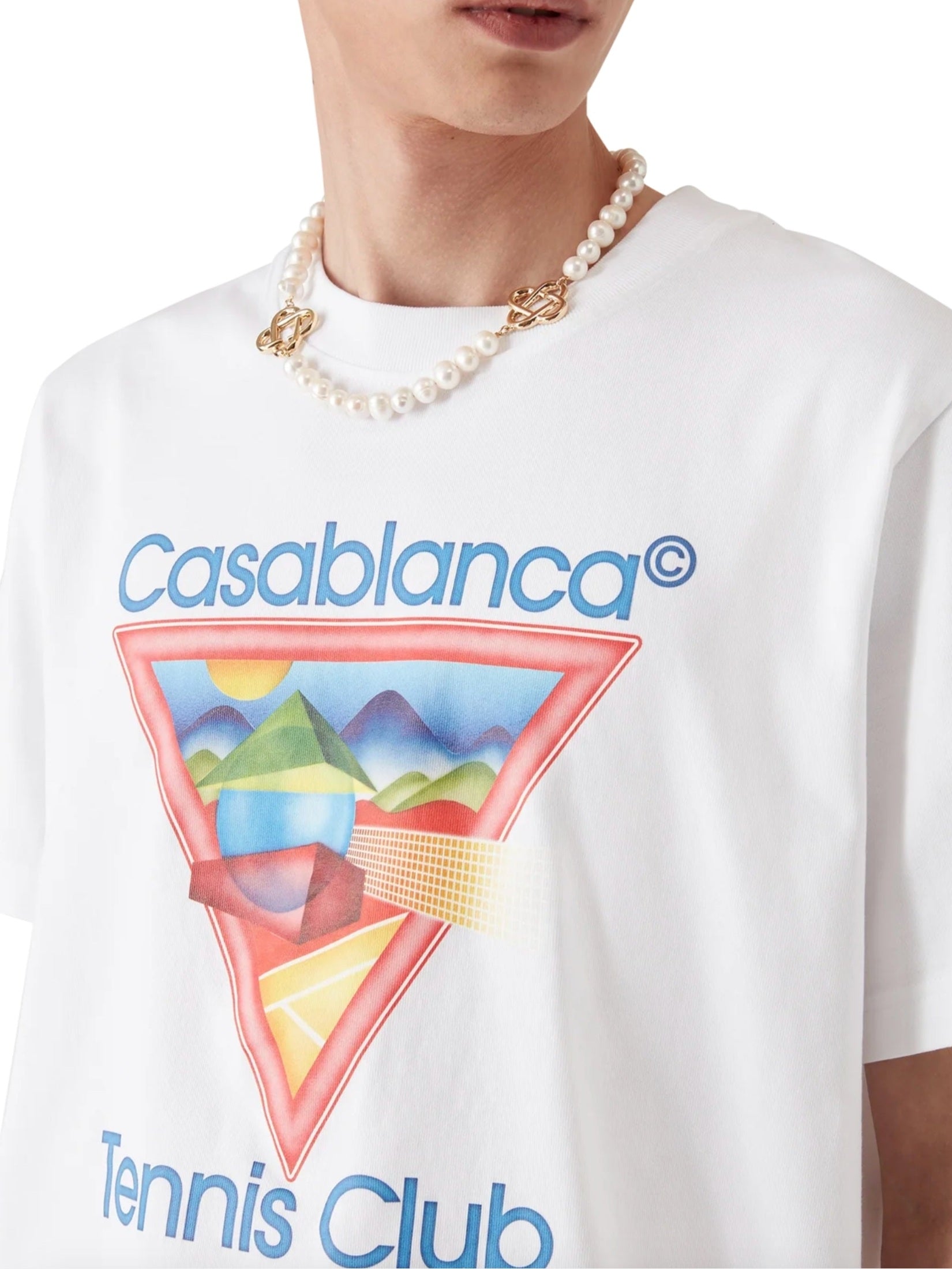 Tennis club icon printed t-shirt