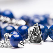 Lapis Lazuli stone rosary in silver 10 mm