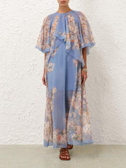 Cascadian tiered maxi dress