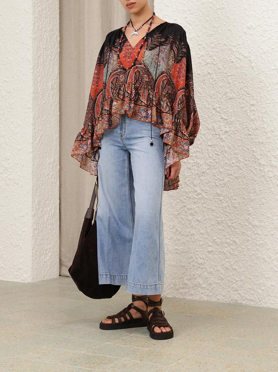Rhiannon ruffle billow blouse