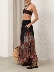 Rhiannon ruffle maxi skirt