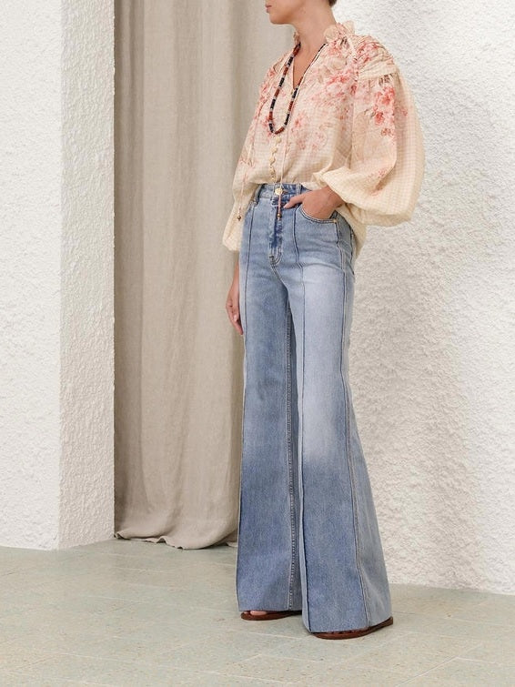 Illuminate billow blouse