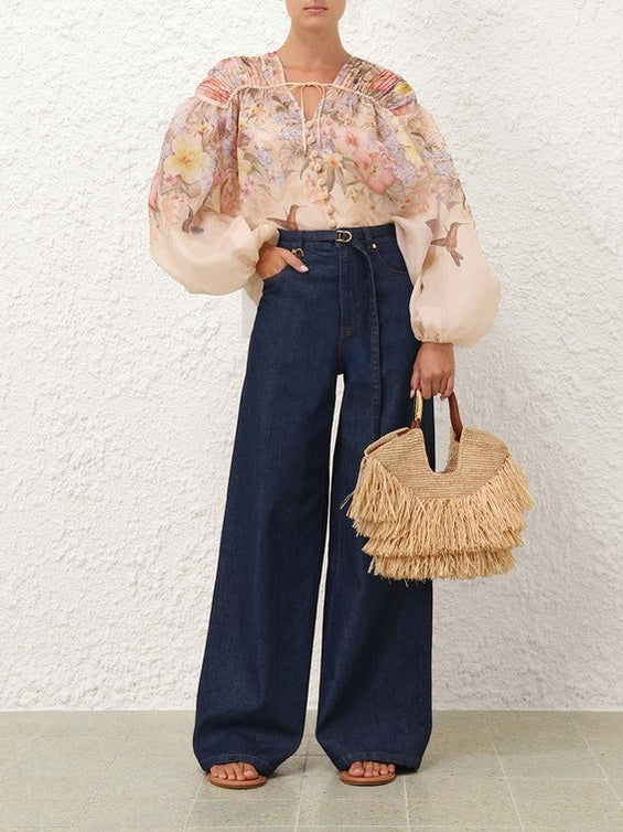 Illuminate drawn blouse