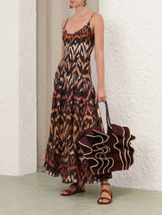 Aster midi skirt