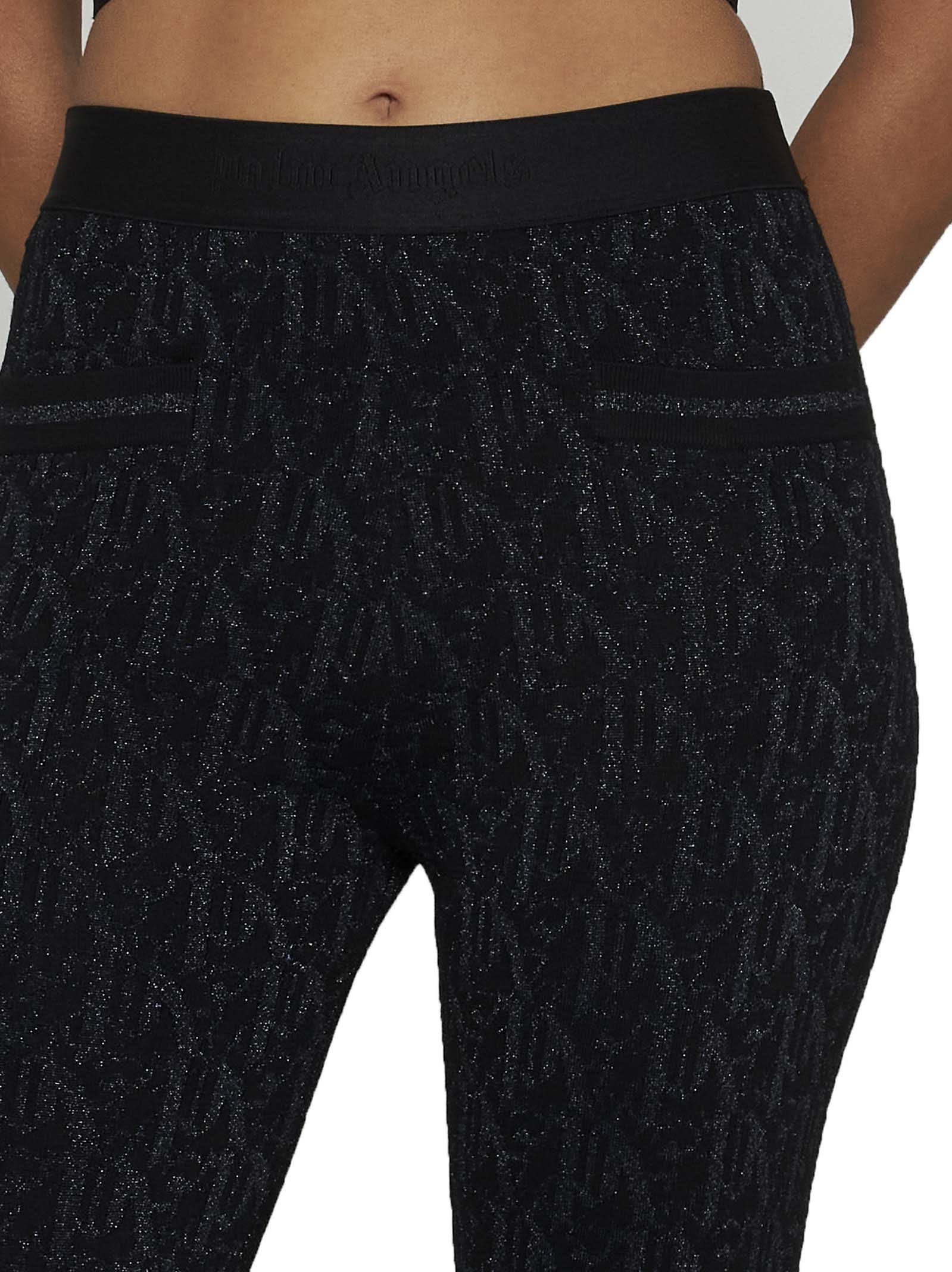 MONOGRAM JQRD KNIT PANTS BLACK BLACK بنطال 