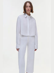 Renata cropped button down shirt