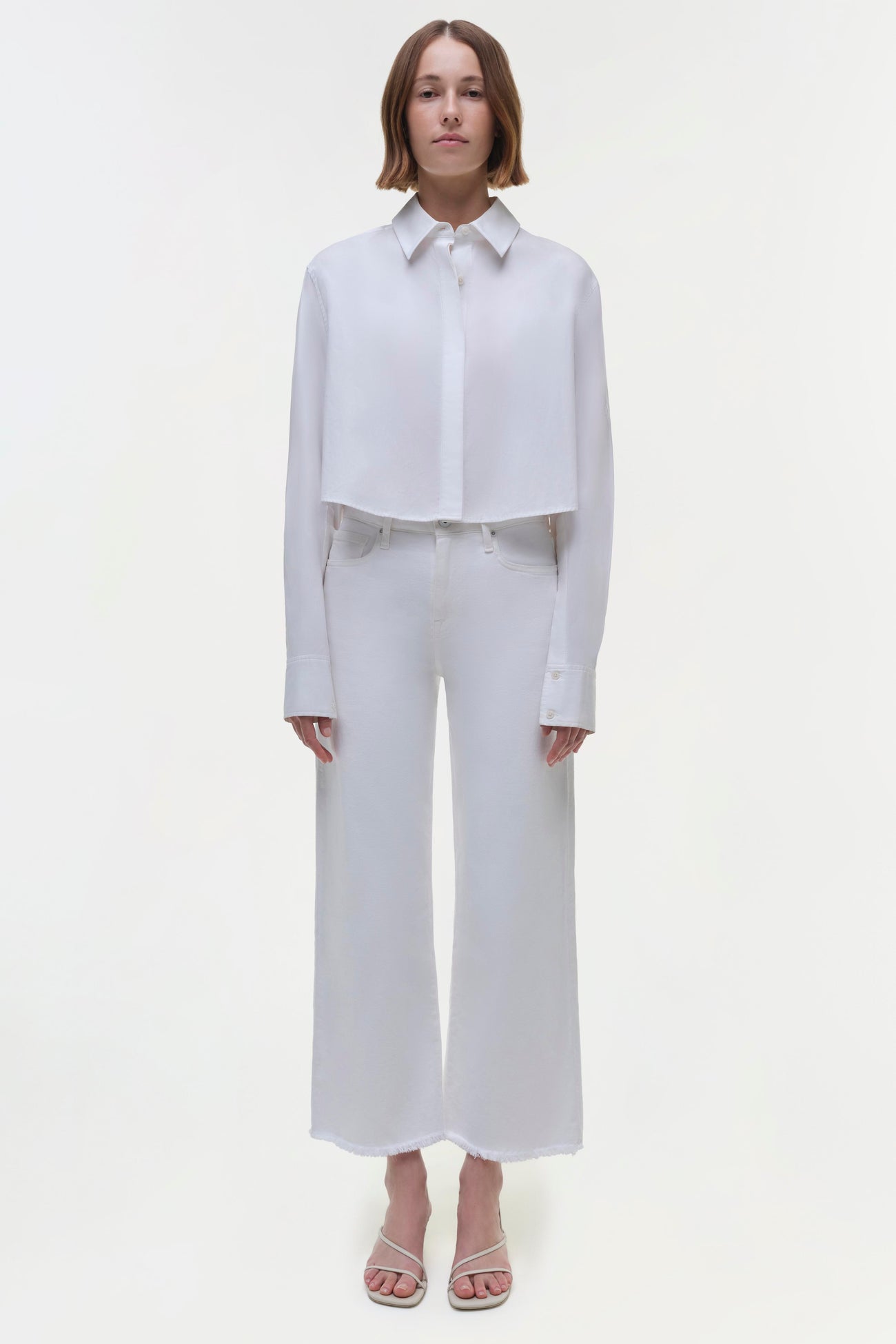 RENATA CROPPED BUTTON DOWN SHIRT