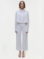 Renata cropped button down shirt