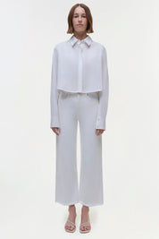 RENATA CROPPED BUTTON DOWN SHIRT