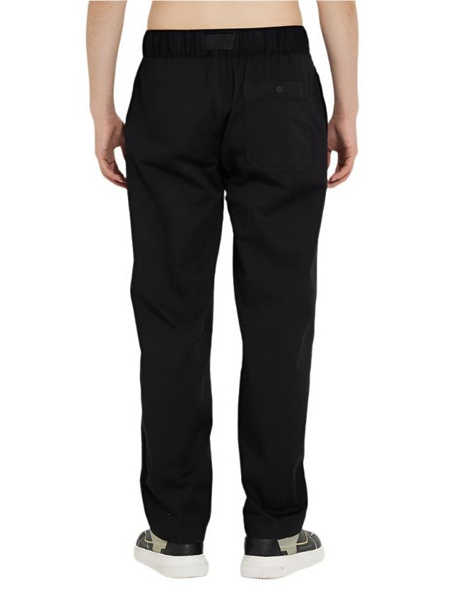 Calvin klein logo badge belted straight fit woven pants