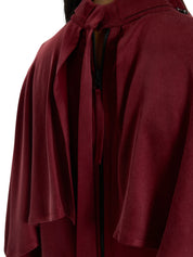 RED FLOWING LOOSE BLOUSE