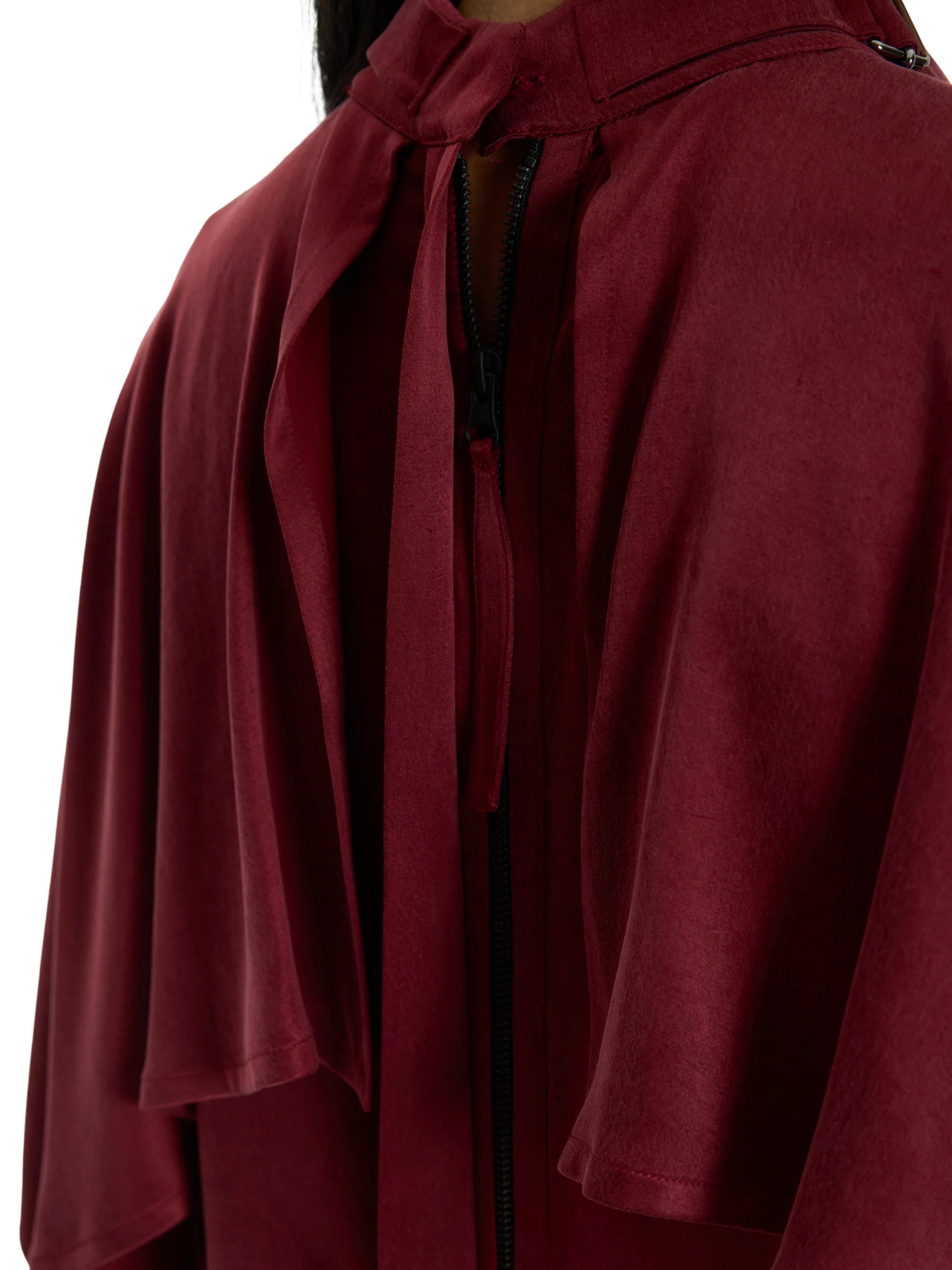 RED FLOWING LOOSE BLOUSE