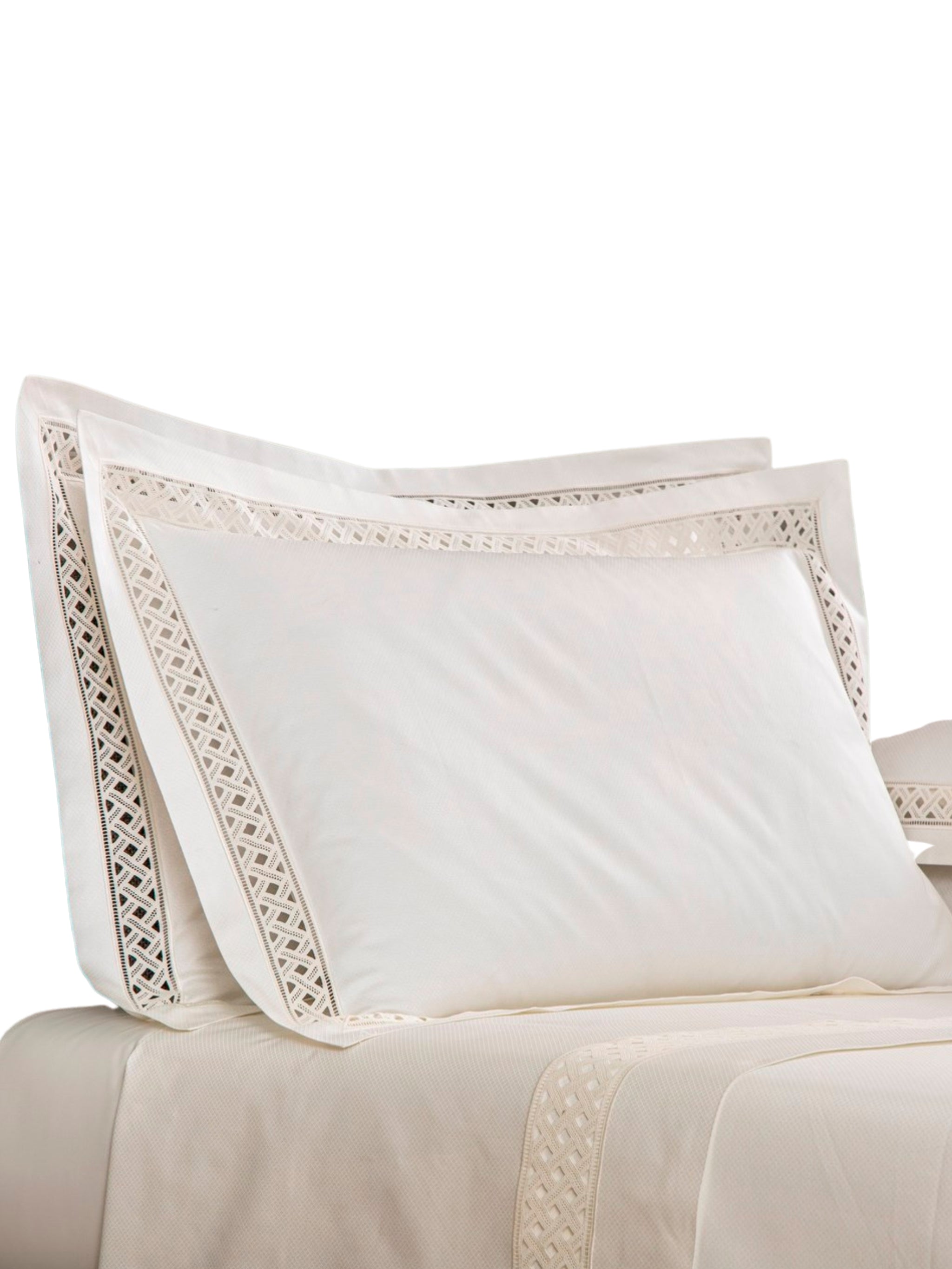 Lozenge lace bedset +2/51x71 20"x28"
