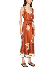 Soleil d'amour silk midi dress