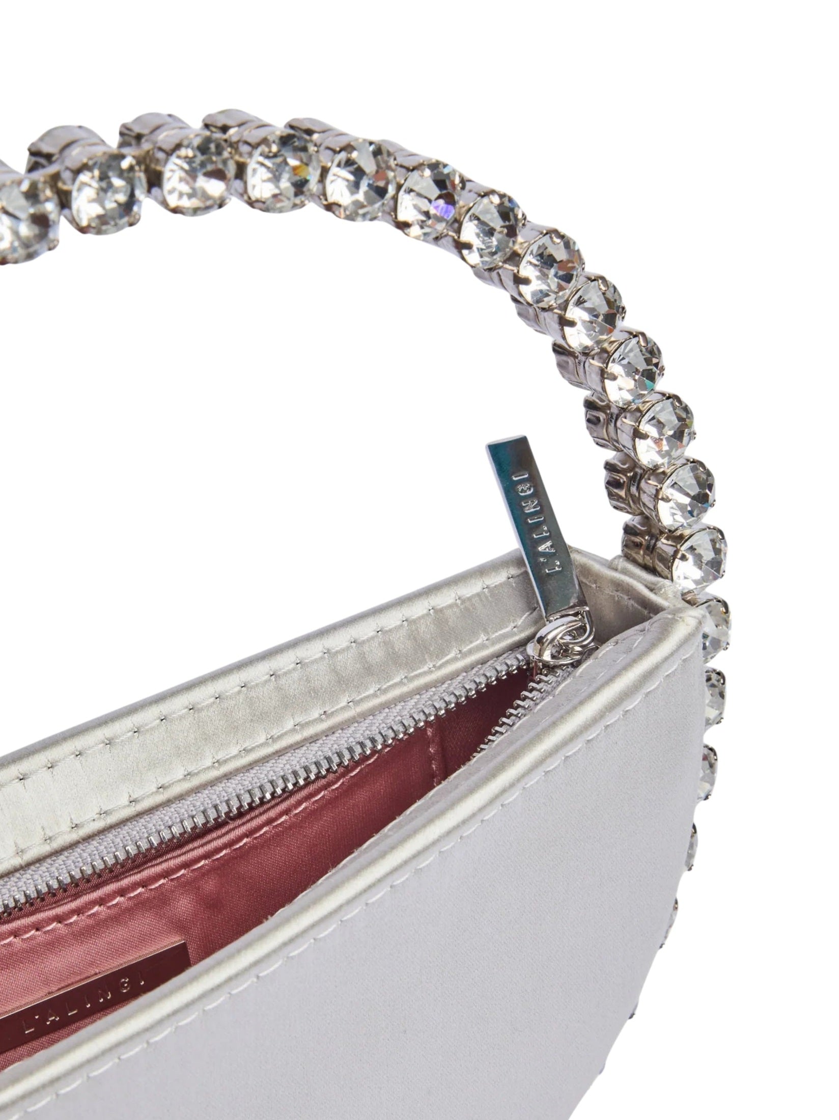 Eternity round stone-encrusted hotfix clutch