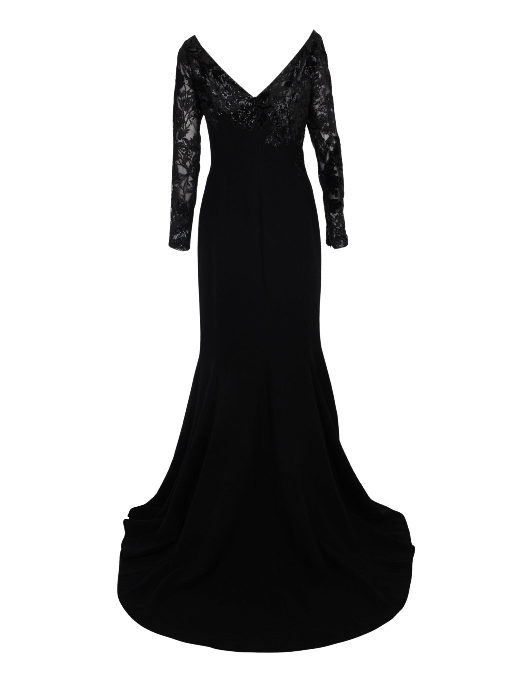 Embroidered crepe dress