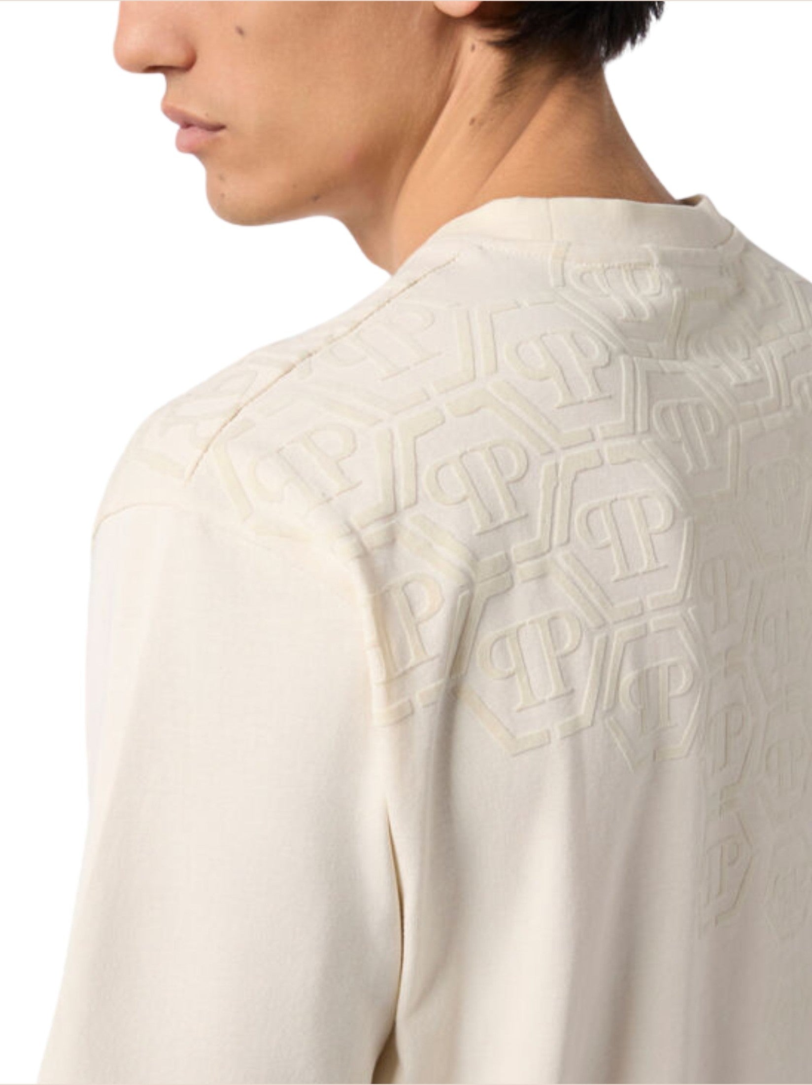 Round neck t-shirt degradé monogram