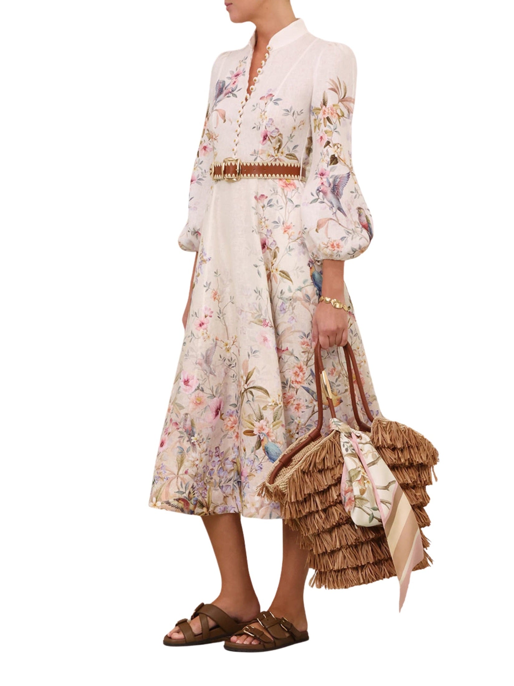 Rebellion button midi dress