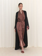 Abaya with Embroidered Sleeves