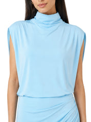 Vale draped jersey midi dress