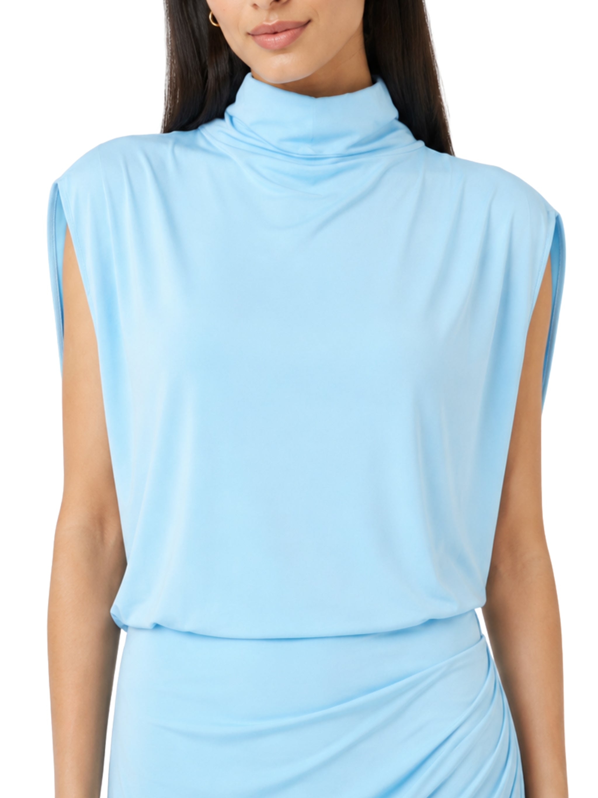 Vale draped jersey midi dress