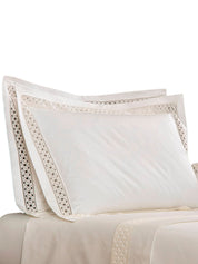Lozenge lace duvet cover