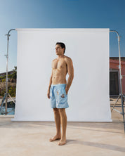 Baby blue patches swim short solmare