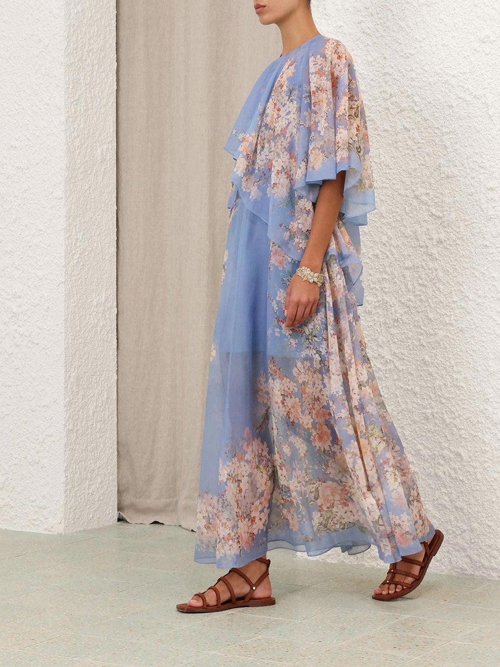 Cascadian tiered maxi dress