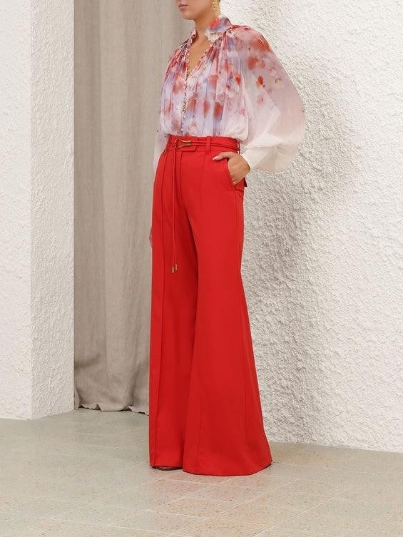 Crush smock blouse