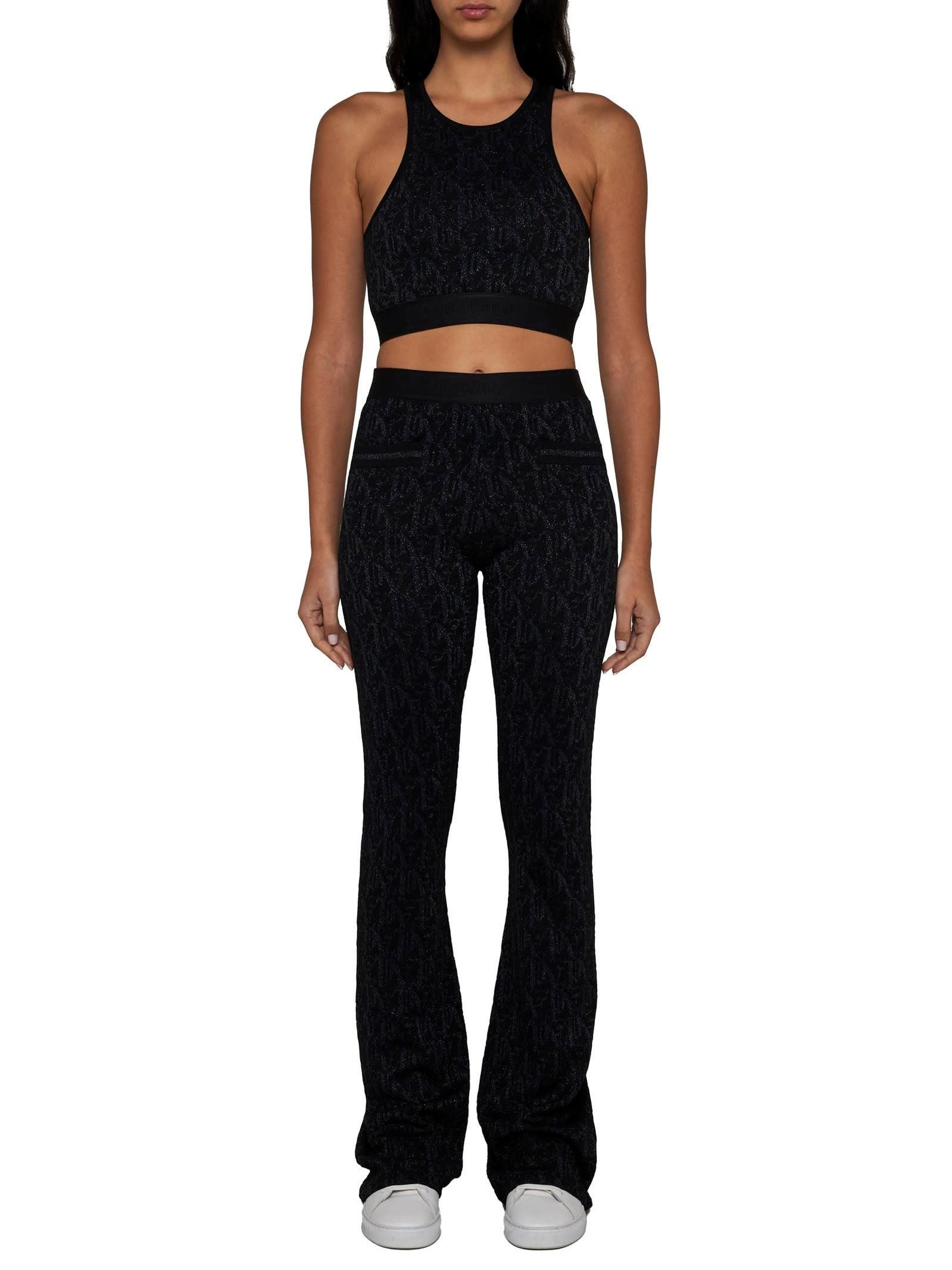 MONOGRAM JQRD KNIT PANTS BLACK BLACK بنطال 