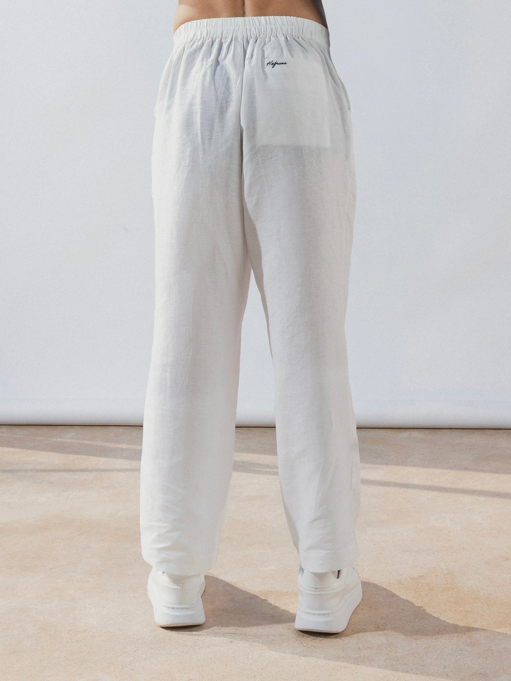 White linen pant solmare