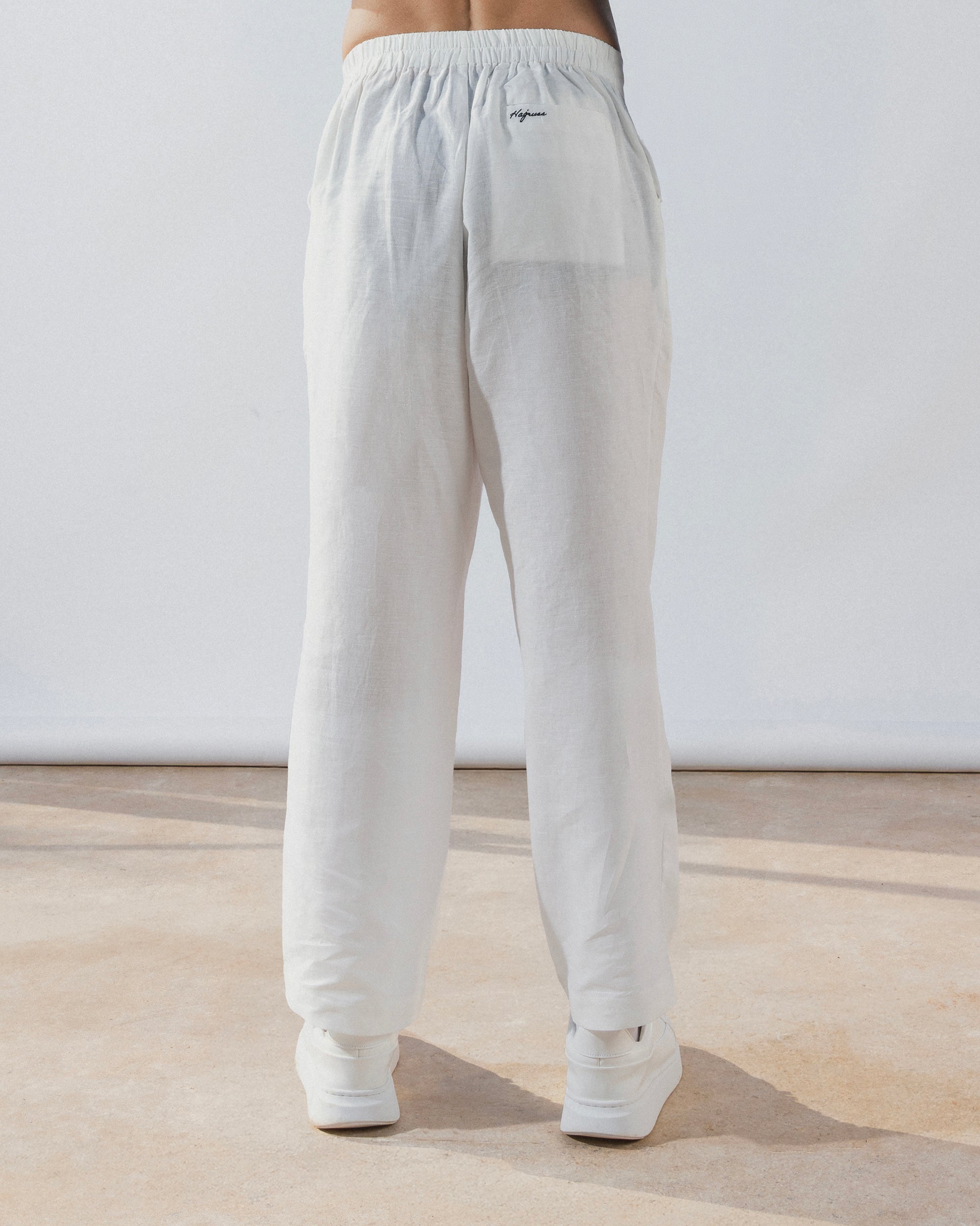White linen pant solmare