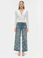 Jude wide crop jean
