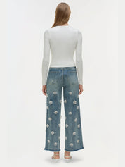 Jude wide crop jean