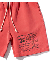 Aeca on the coast sweat shorts-washed coral