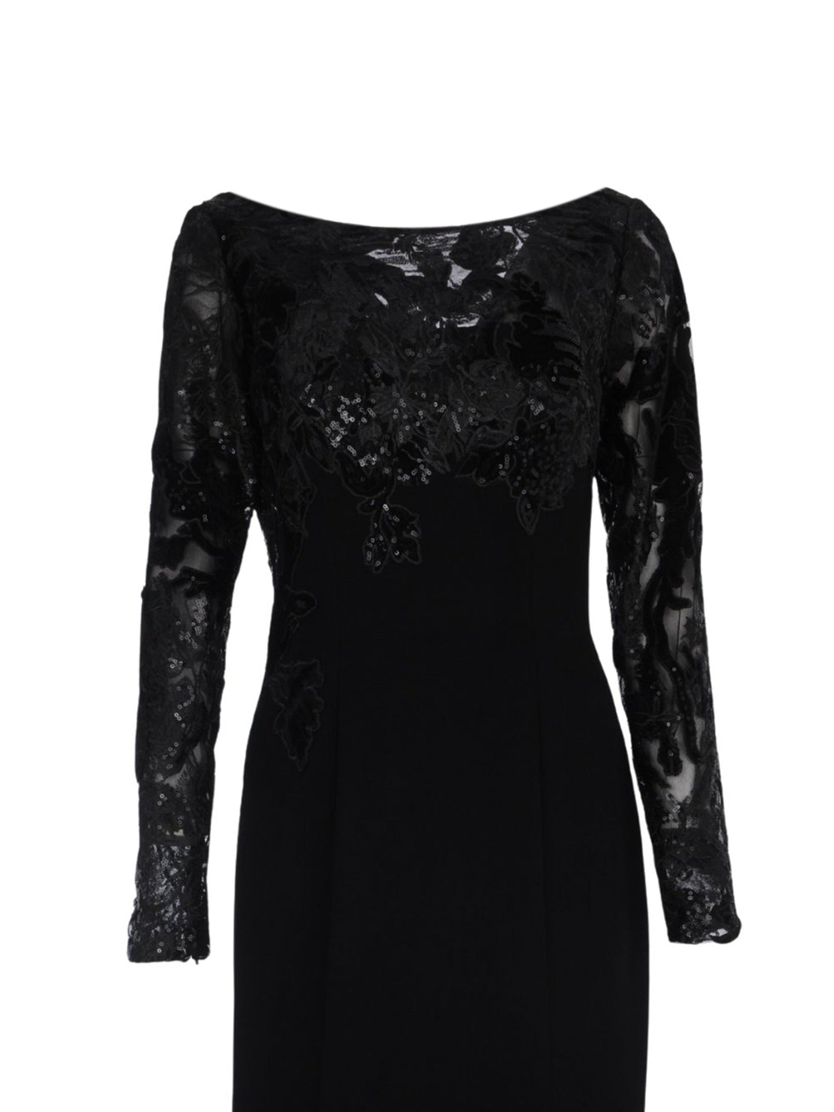 Embroidered crepe dress