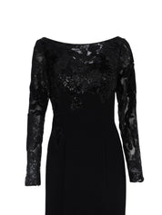 Embroidered Crepe Dress