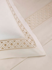 Lozenge lace duvet cover