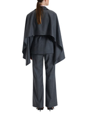 GREY CAPE DETAIL BLAZER