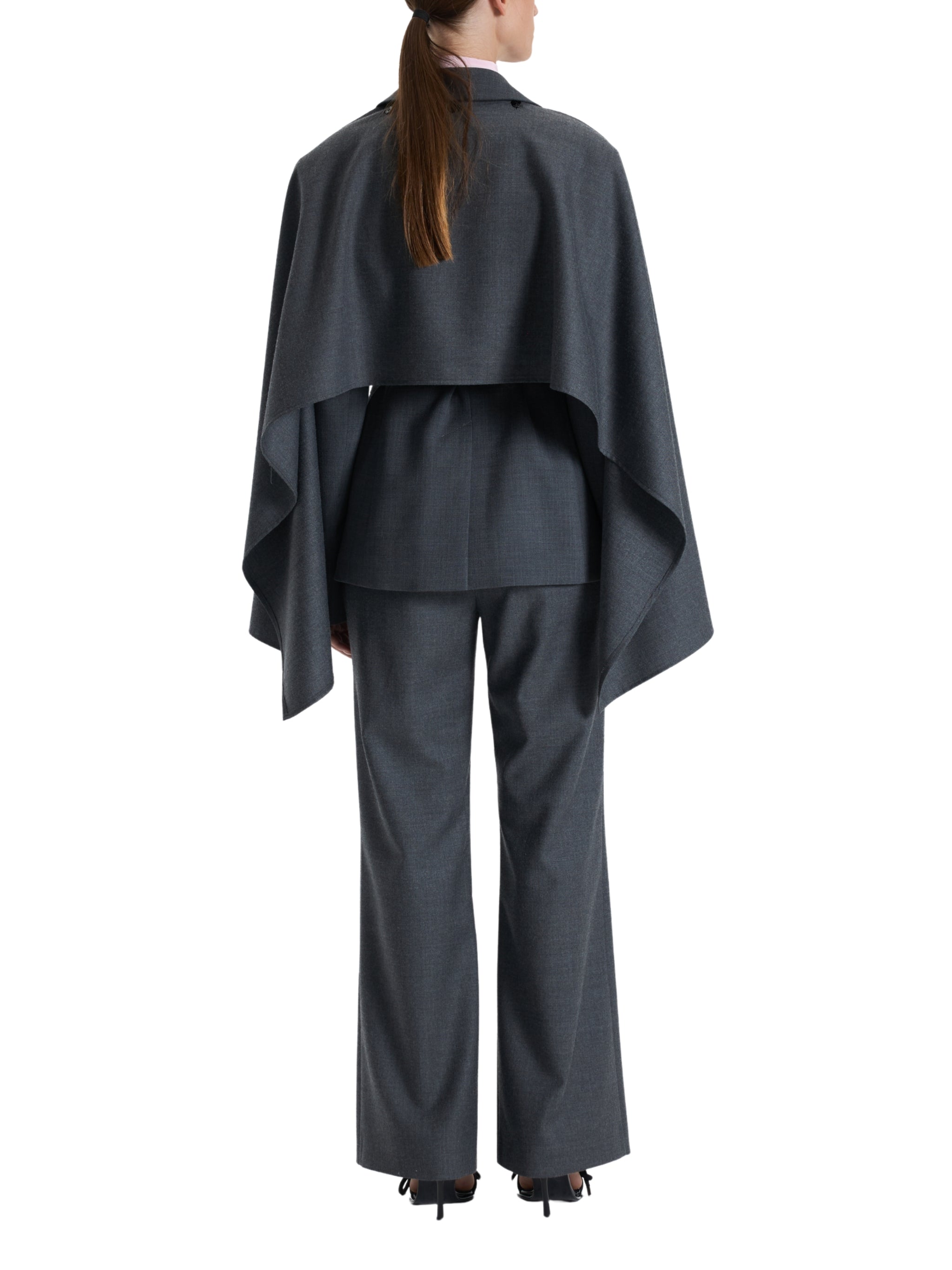 GREY CAPE DETAIL BLAZER