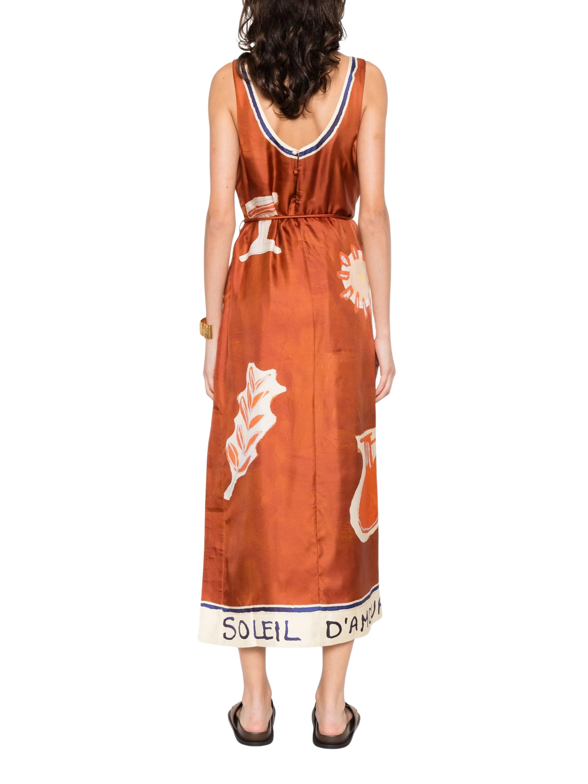 Soleil d'amour silk midi dress