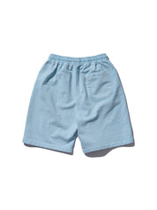 Aeca sign sweat shorts-washed blue