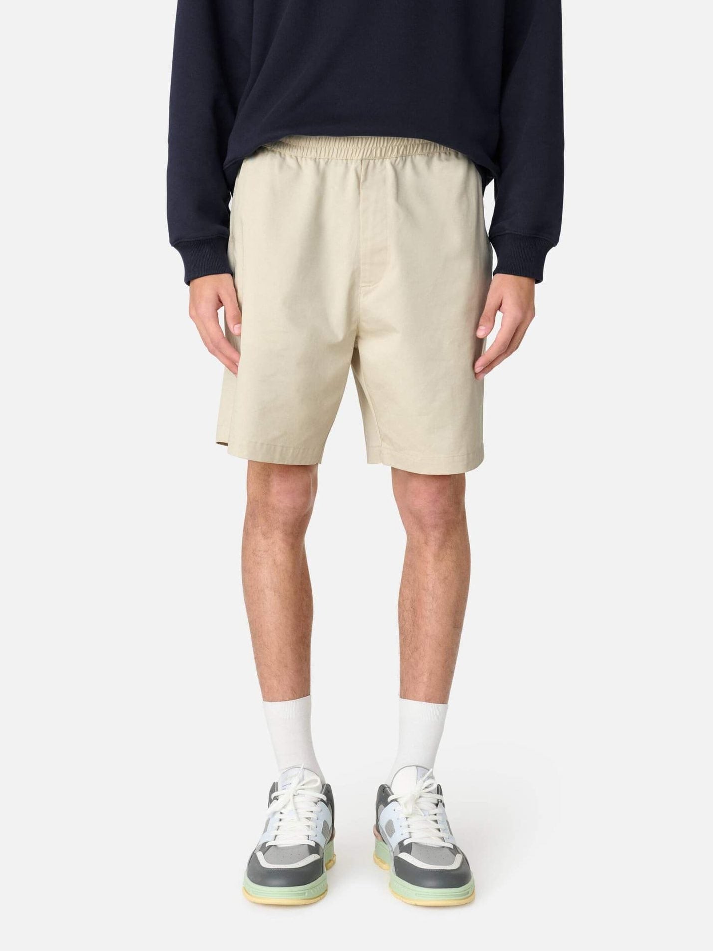Stitch embroidered shorts