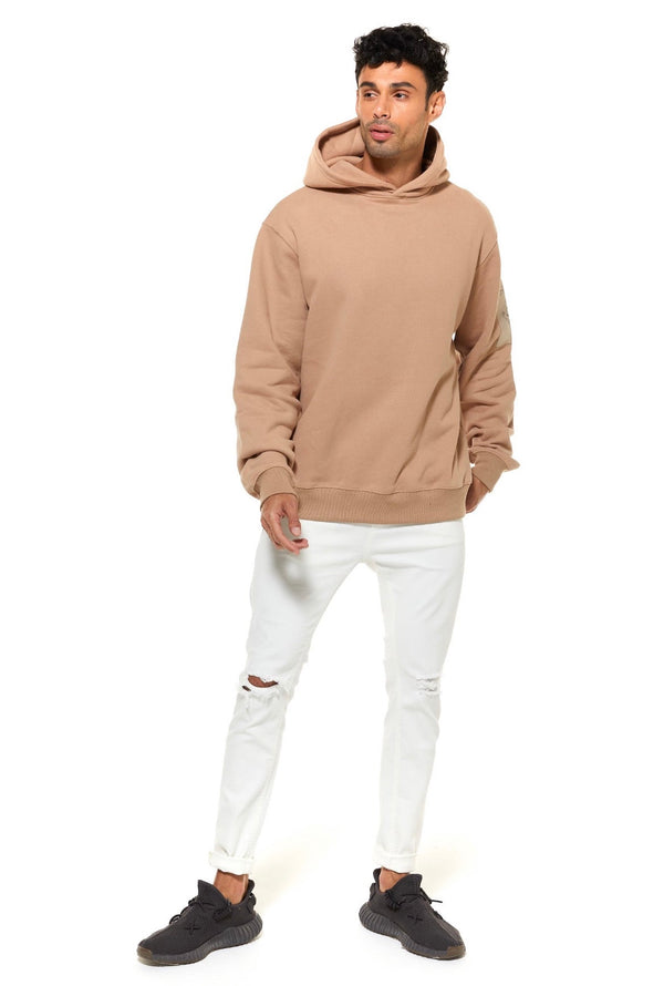 Beige Hoodie With Cenmar Patch