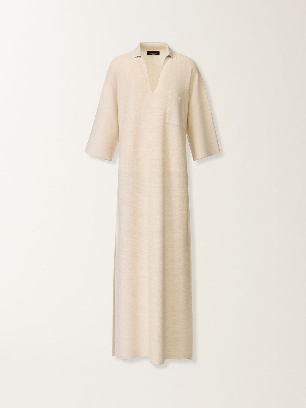 Polo dress in wool, cotton, and lurex