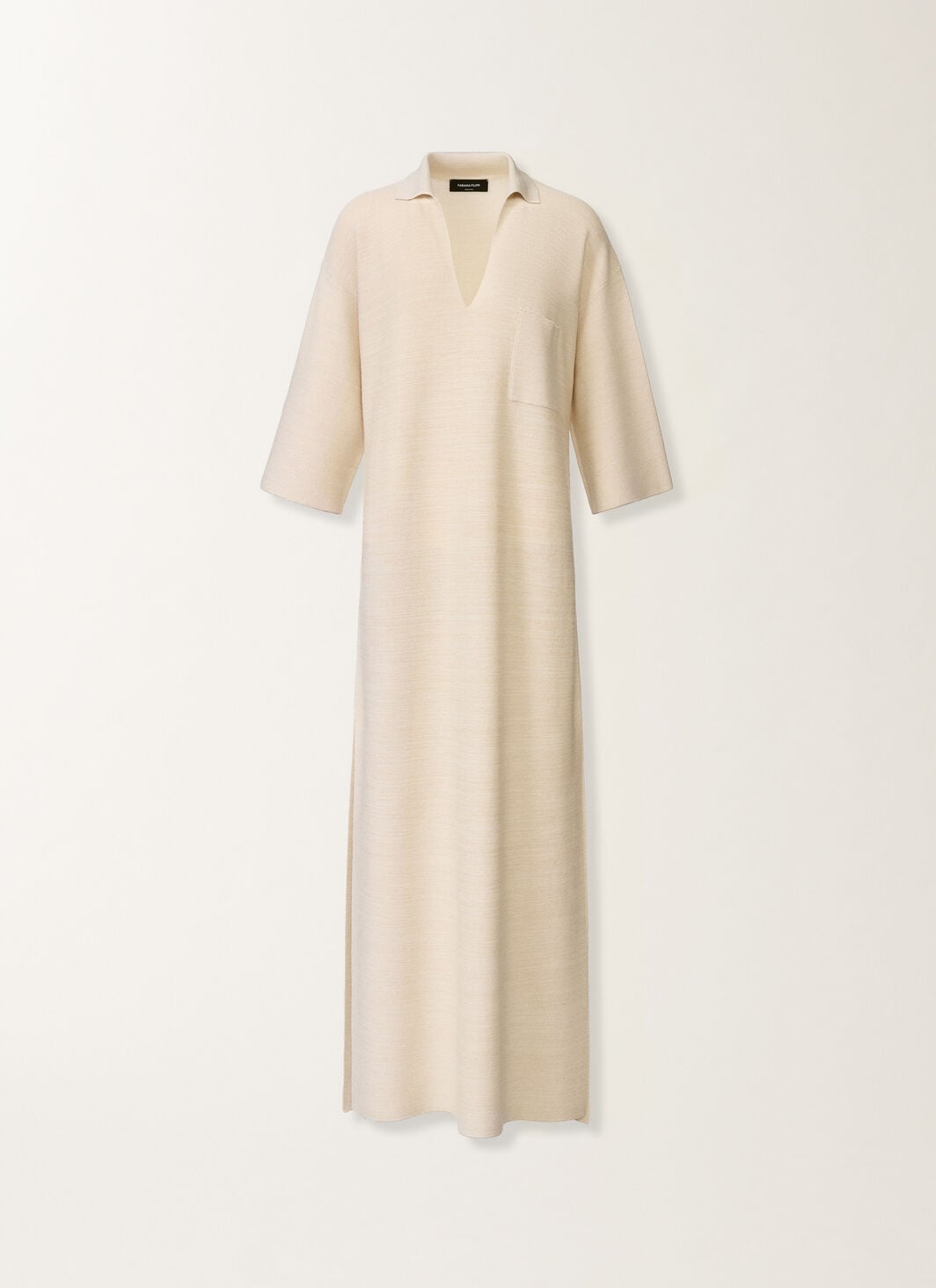 Polo dress in wool, cotton, and lurex